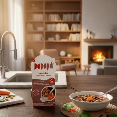 Sopinha Papapá de Feijão,Carne e Legumes  +6 Meses 240g