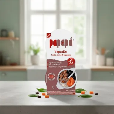 Sopinha Papapá de Feijão,Carne e Legumes  +6 Meses 240g