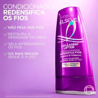 Condicionador Redensifica Fios L'Or&eacute;al Paris Elseve Collagen Lifter 200ml