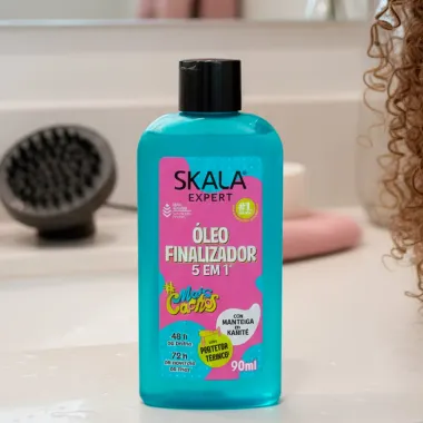 Óleo Finalizador 5 em 1 Skala Expert Mais Cachos com Protetor Térmico 90ml