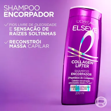 Shampoo Encorpador Elseve L'Or&eacute;al Paris Collagen Lifter 200ml