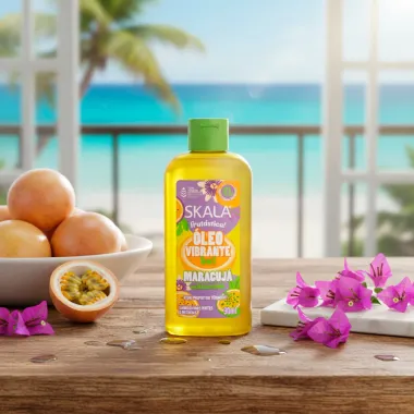 &Oacute;leo Vibrante 5 em 1 Skala Frut&aacute;stica Maracuj&aacute; com Protetor T&eacute;rmico 90ml