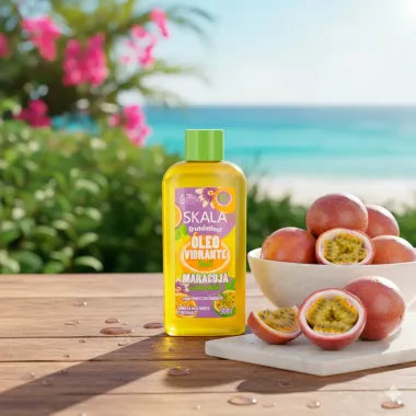 &Oacute;leo Vibrante 5 em 1 Skala Frut&aacute;stica Maracuj&aacute; com Protetor T&eacute;rmico 90ml