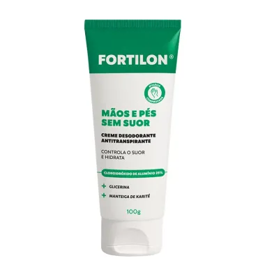 Creme Desodorante Antitranspirante Fortilon Mãos e Pés Sem Suor 100g