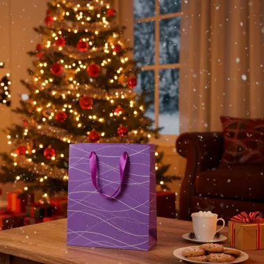 Sacola para Presente Mió Lilás Média 1 Unidade