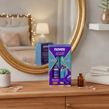 Kit Novex Reposi&ccedil;&atilde;o de Massa Shampoo 300ml e Recarga Novex 80g