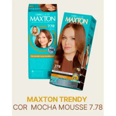 Tintura Permanente Maxton Trendy Cor Mocha Mourse 7.78