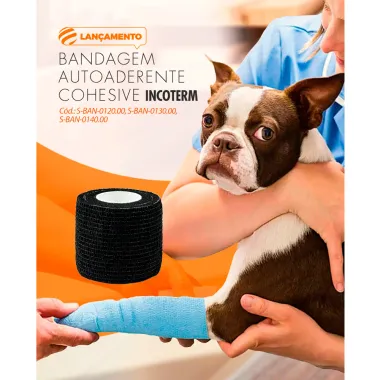 Bandagem Autoadesivo Incoterm Cohesive Cor Bege 5cm x 4,5m