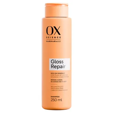 Shampoo OX Science MariMaria Hair Gloss Repair Reconstrução Profunda 250ml