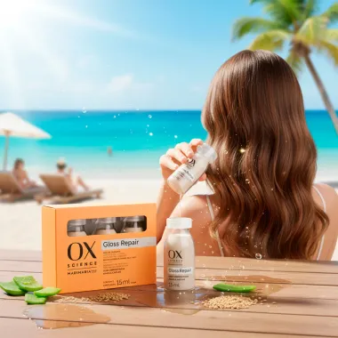 Ampola Capilar Dose Concentrada OX Science Gloss Repair MariMAria Hair 3 Unidades de 15ml cada