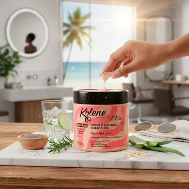 M&aacute;scara de Tratamento Profundo Kolene Nutri Bond For&ccedil;a e Nutri&ccedil;&atilde;o Duradoura &Oacute;leos Africanos by Camilla de Lucas 500g