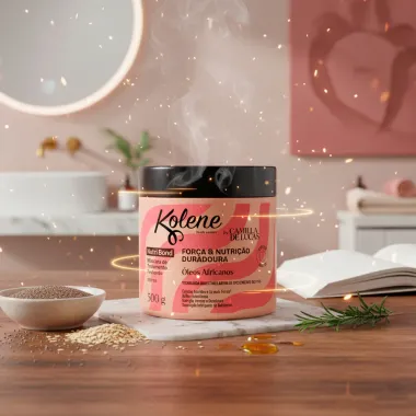 M&aacute;scara de Tratamento Profundo Kolene Nutri Bond For&ccedil;a e Nutri&ccedil;&atilde;o Duradoura &Oacute;leos Africanos by Camilla de Lucas 500g