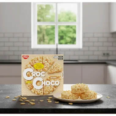 Chocolate Nissin Croc Sabor Choco Branco 44g