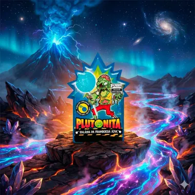 Pirulito Explosivo Plutonita Gal&aacute;xia da Framboesa Azul 11g