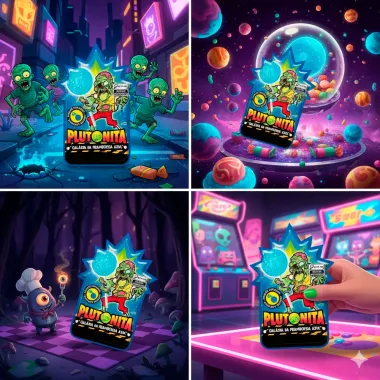 Pirulito Explosivo Plutonita Gal&aacute;xia da Framboesa Azul 11g