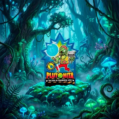Pirulito Explosivo Plutonita Gal&aacute;xia da Framboesa Azul 11g