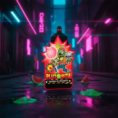 Pirulito Explosivo Plutonita Gal&aacute;xia da Melancia 11g