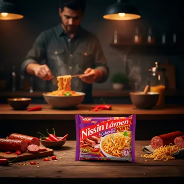 Macarr&atilde;o Instant&acirc;neo Nissin L&aacute;men Sabor Calabresa Picante 85g