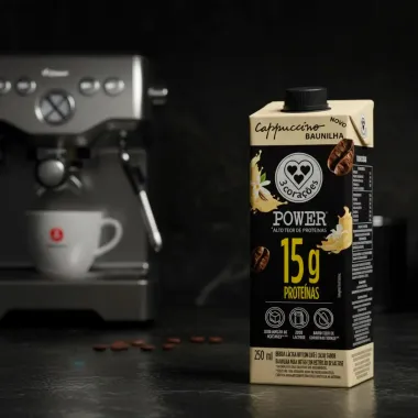 Bebida Lactea 3 Cora&ccedil;&otilde;es Power Cappuccino Baunilha 15G Prote&iacute;nas 250ml