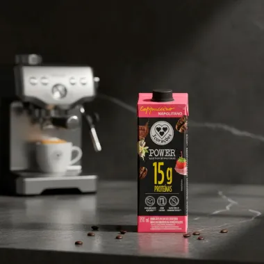 Bebida L&aacute;ctea 3 Cora&ccedil;&otilde;es Power  Cappuccino Napolitano 15g de Prote&iacute;nas 250ml