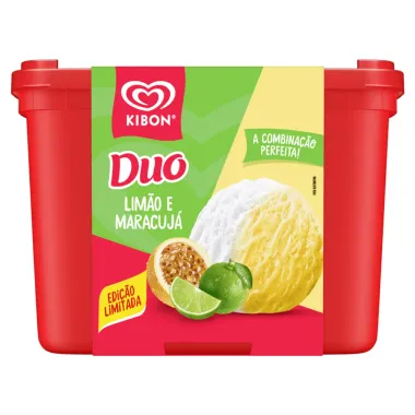 Sorvete Kibon Duo Limão e Maracujá Pote 1,5 Litro