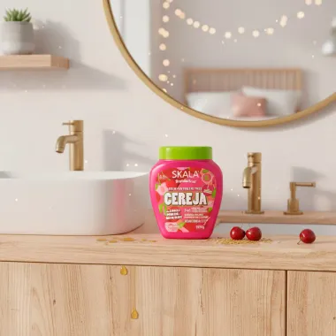 Creme para Pentear Hidratante e Ativador de Cachos 3 em 1 Skala Frut&aacute;stica Cereja Pot&atilde;o 1000g