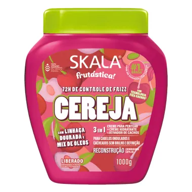 Creme para Pentear Hidratante e Ativador de Cachos 3 em 1 Skala Frut&aacute;stica Cereja Pot&atilde;o 1000g