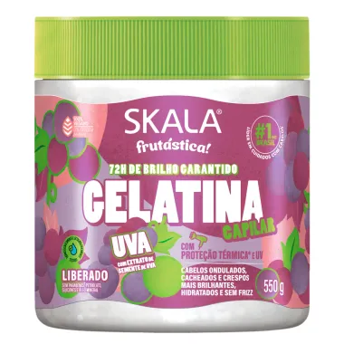 Gelatina Capilar Skala Frut&aacute;stica Uva com Prote&ccedil;&atilde;o T&eacute;rmica 550g