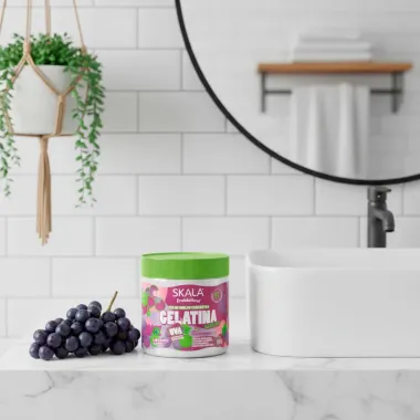 Gelatina Capilar Skala Frut&aacute;stica Uva com Prote&ccedil;&atilde;o T&eacute;rmica 550g