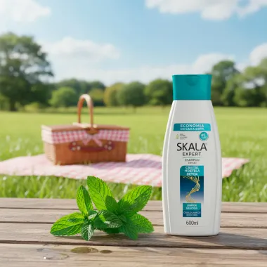 Shampoo Skala Expert Cristal Hortel&atilde; Detox Limpeza Delicada Sem Sal 600ml