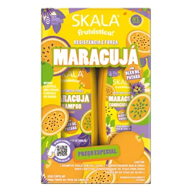 Shampoo Skala Frut&aacute;stica Maracuj&aacute; Resist&ecirc;ncia e For&ccedil;a Sem Sal 325ml e Condicionador 200ml Pre&ccedil;o Especial