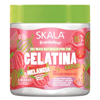 Gelatina Capilar Skala Frut&aacute;stica Melancia com Prote&ccedil;&atilde;o T&eacute;rmica e UV 550g