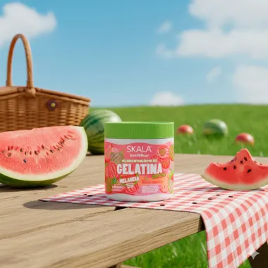 Gelatina Capilar Skala Frut&aacute;stica Melancia com Prote&ccedil;&atilde;o T&eacute;rmica e UV 550g