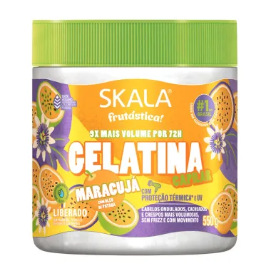 Gelatina Capilar Skala Frut&aacute;stica Maracuj&aacute; com Prote&ccedil;&atilde;o T&eacute;rmica e UV 550g