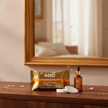 Lenços Umedecidos Demaquilantes Mió 5 em 1 com Vitamina C e Ácido Hialurônico 25 Unidades