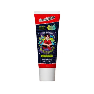 Gel Dental Infantil Powerdent Enaldinho Misterioso Sabor Tutti Frutti Com Menta 50g