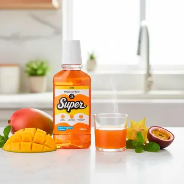 Enxaguante Bucal Super Sabor Frutas Tropicais e Menta 12 Horas 500ml