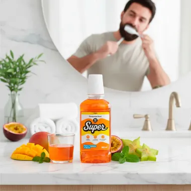 Enxaguante Bucal Super Sabor Frutas Tropicais e Menta 12 Horas 500ml