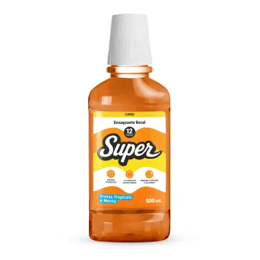 Enxaguante Bucal Super Sabor Frutas Tropicais e Menta 12 Horas 500ml