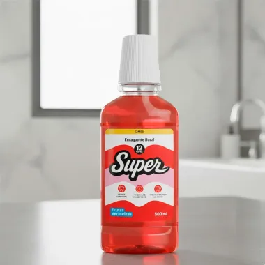 Solu&ccedil;&atilde;o Bucal Super 12 Horas Frutas Vermelhas 500ml