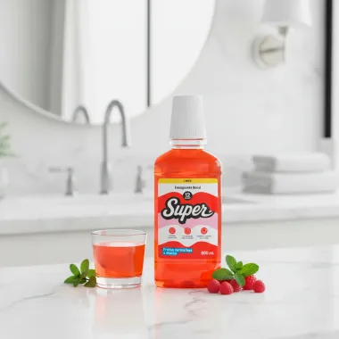 Enxaguante Bucal Super Sabor Frutas Vermelhas e Menta 12 Horas 500ml
