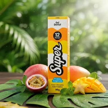 Gel Dental Super 12 Horas Frutas Tropicais 90g