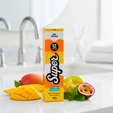 Gel Dental Super 12 Horas Frutas Tropicais 90g