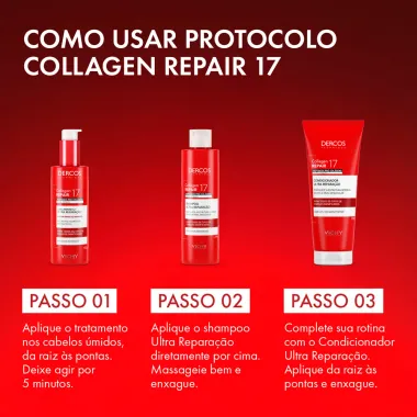 Collagen Repair 17 Dercos Shampoo Ultra Repara&ccedil;&atilde;o 200g