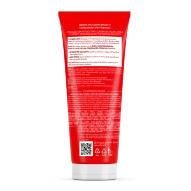 Collagen Repair 17 Dercos Condicionador Ultra Repara&ccedil;&atilde;o Cabelos Danificados 200g