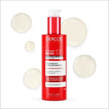 Collagen Repair 17 Dercos Tratamento Ultra Repara&ccedil;&atilde;o Pr&eacute; Shampoo Cabelos Danificados 150g