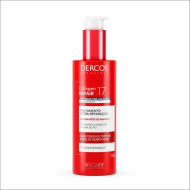 Collagen Repair 17 Dercos Tratamento Ultra Repara&ccedil;&atilde;o Pr&eacute; Shampoo Cabelos Danificados 150g