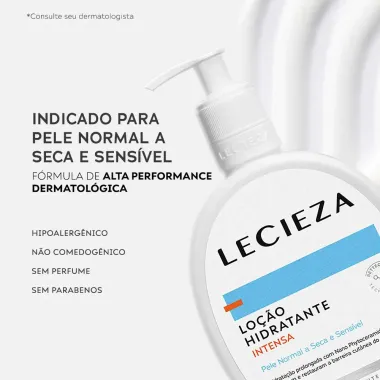 Lo&ccedil;&atilde;o Hidratante Lecieza Intensa Pele Normal a Seca e Sens&iacute;vel 473ml