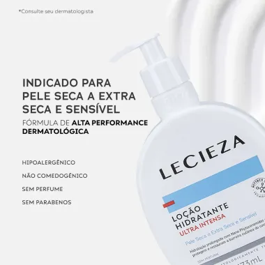 Lo&ccedil;&atilde;o Hidratante Lecieza Ultra Intensa Pele Seca a Extra Seca e Sens&iacute;vel 473ml