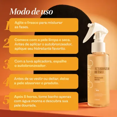 Autobronzeador Bifásico Skelt Bronzeado Médio 120ml
